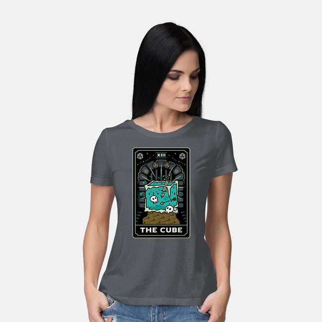 The Cube Tarot Card-Womens-Basic-Tee-Logozaste