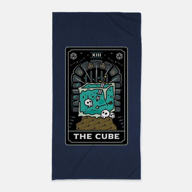 The Cube Tarot Card-None-Beach-Towel-Logozaste