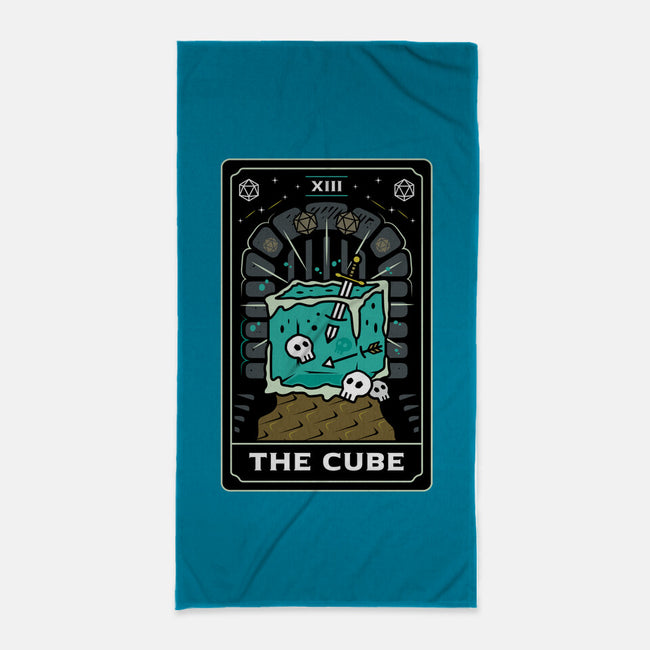 The Cube Tarot Card-None-Beach-Towel-Logozaste
