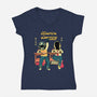 Robot Learning-Womens-V-Neck-Tee-Hafaell