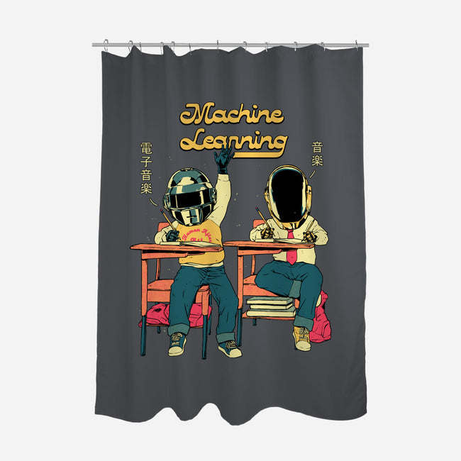 Robot Learning-None-Polyester-Shower Curtain-Hafaell