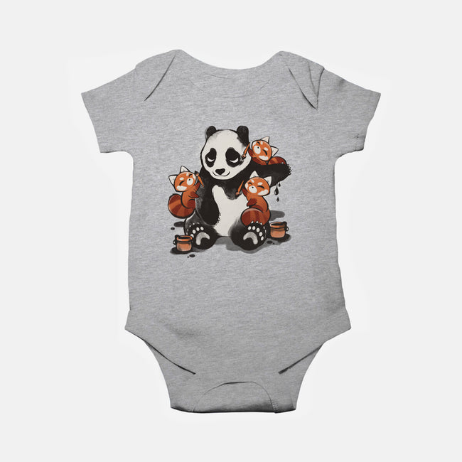 Panda Tattoo-Baby-Basic-Onesie-ricolaa