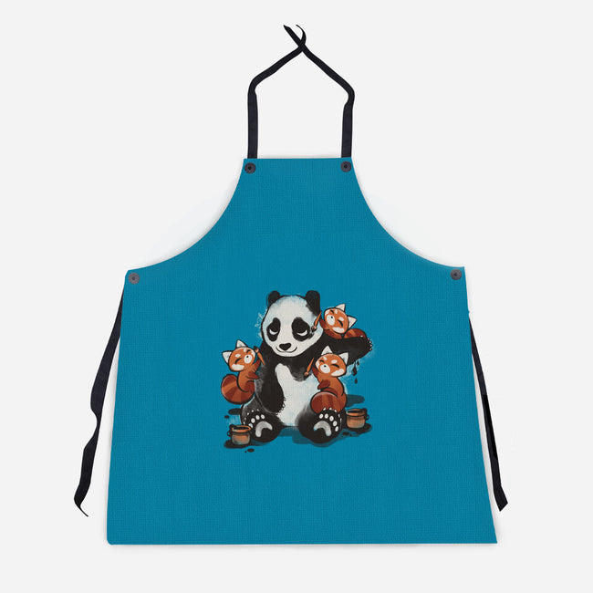 Panda Tattoo-Unisex-Kitchen-Apron-ricolaa