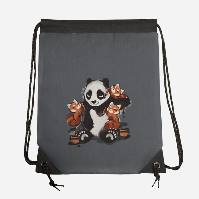 Panda Tattoo-None-Drawstring-Bag-ricolaa