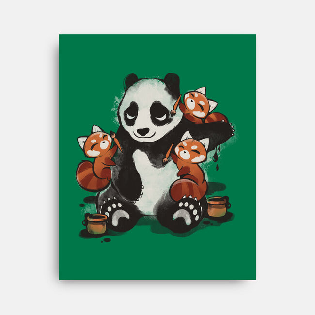 Panda Tattoo-None-Stretched-Canvas-ricolaa