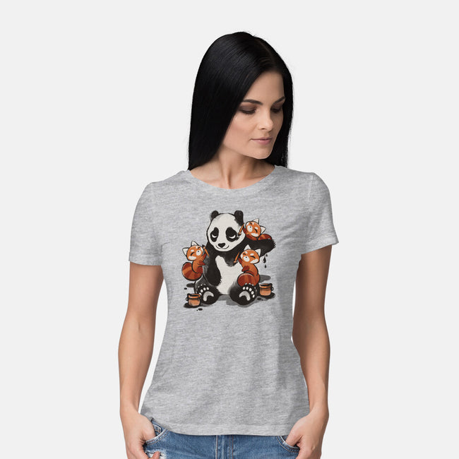 Panda Tattoo-Womens-Basic-Tee-ricolaa