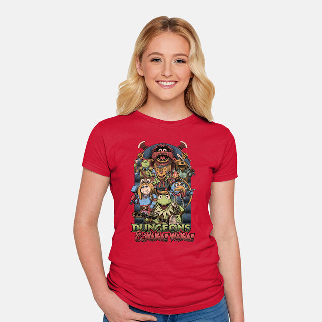Dungeons And Waka Waka-Womens-Fitted-Tee-Studio Mootant