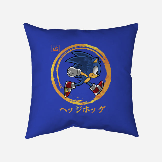 Quick Hedgehog-None-Removable Cover-Throw Pillow-Andriu