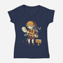 You Got the No Face Mask!-womens v-neck tee-louisros