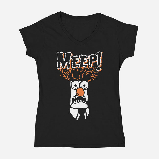 Meep-Womens-V-Neck-Tee-dwarmuth