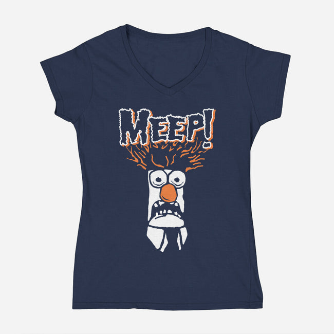 Meep-Womens-V-Neck-Tee-dwarmuth
