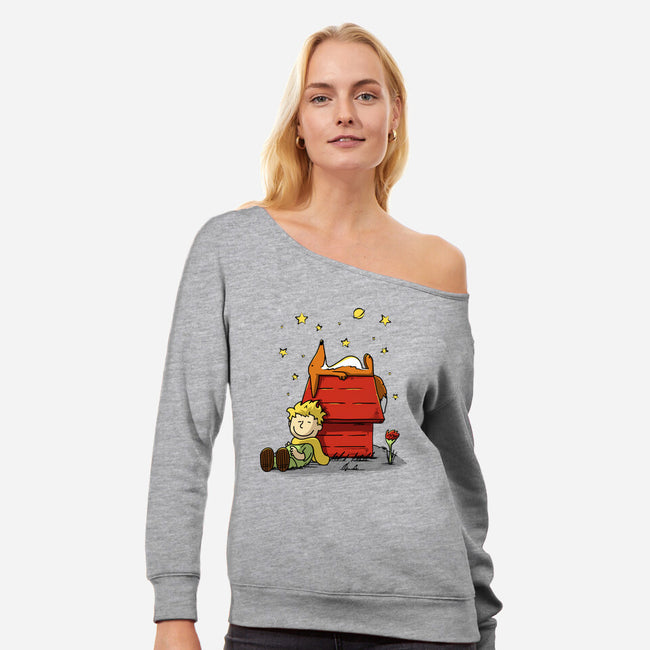 Le Petit Princenuts-Womens-Off Shoulder-Sweatshirt-ducfrench