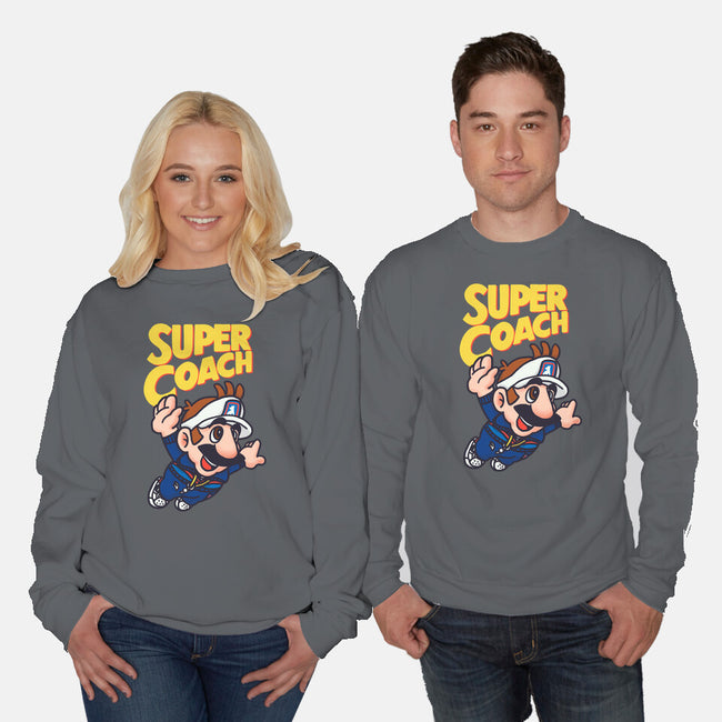 Super Coach-Unisex-Crew Neck-Sweatshirt-rodrigobhz