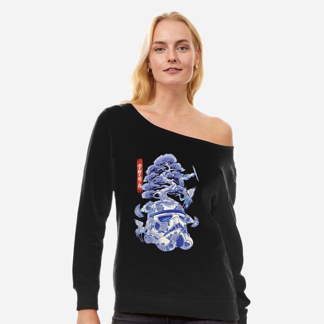 Porcelain Trooper-Womens-Off Shoulder-Sweatshirt-gaci