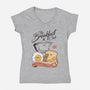 Don't You forget About Breakfast-Womens-V-Neck-Tee-Tronyx79