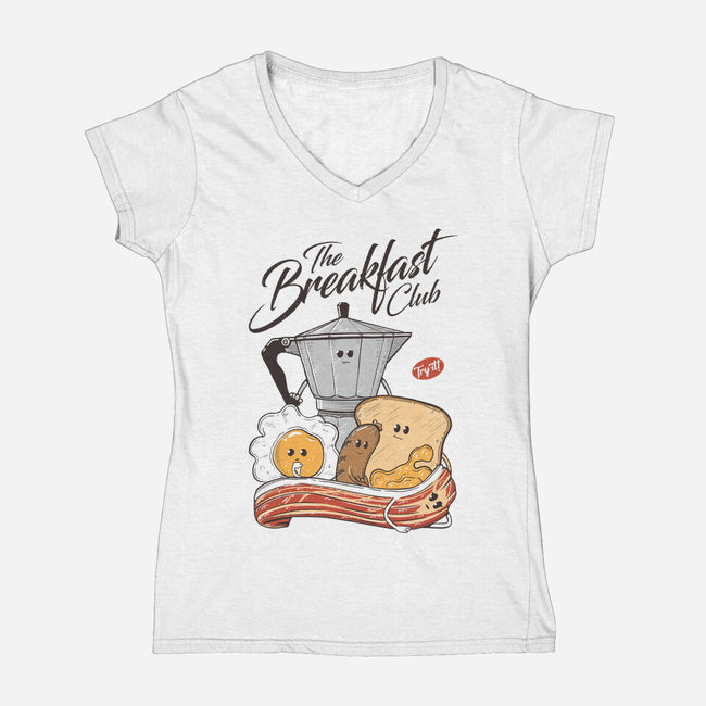 Don't You forget About Breakfast-Womens-V-Neck-Tee-Tronyx79