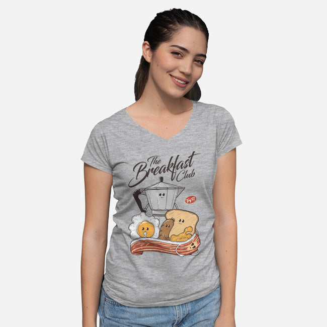 Don't You forget About Breakfast-Womens-V-Neck-Tee-Tronyx79