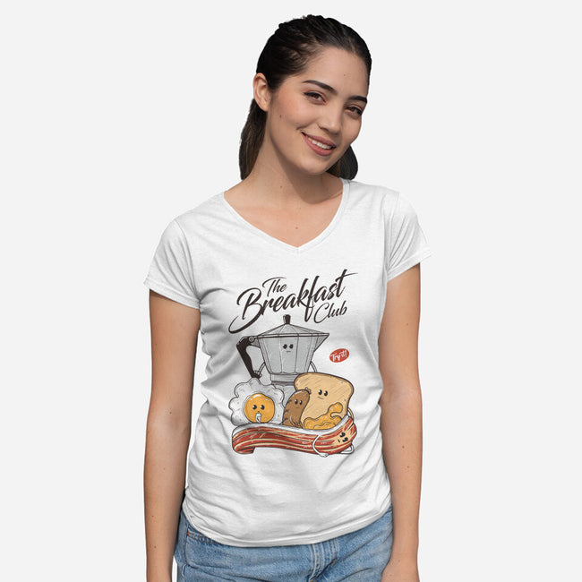 Don't You forget About Breakfast-Womens-V-Neck-Tee-Tronyx79