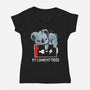 My Current Mood-Womens-V-Neck-Tee-Vallina84