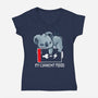 My Current Mood-Womens-V-Neck-Tee-Vallina84
