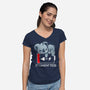My Current Mood-Womens-V-Neck-Tee-Vallina84