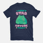 I Didn't Stab Anyone Today-Mens-Heavyweight-Tee-eduely