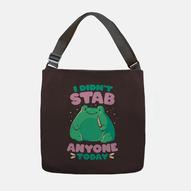 I Didn't Stab Anyone Today-None-Adjustable Tote-Bag-eduely