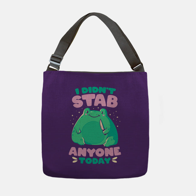 I Didn't Stab Anyone Today-None-Adjustable Tote-Bag-eduely