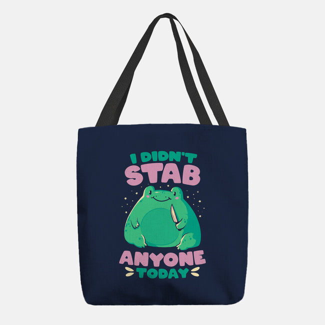 I Didn't Stab Anyone Today-None-Basic Tote-Bag-eduely