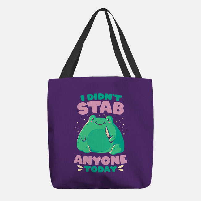 I Didn't Stab Anyone Today-None-Basic Tote-Bag-eduely