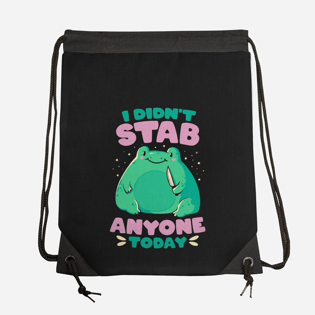 I Didn't Stab Anyone Today-None-Drawstring-Bag-eduely