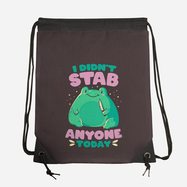I Didn't Stab Anyone Today-None-Drawstring-Bag-eduely