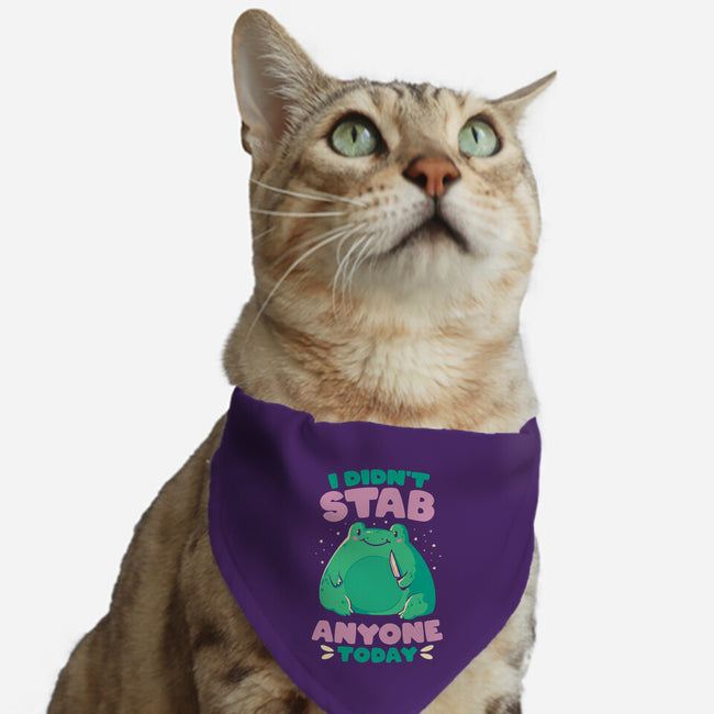 I Didn't Stab Anyone Today-Cat-Adjustable-Pet Collar-eduely