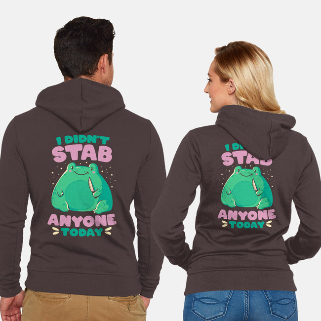 I Didn't Stab Anyone Today-Unisex-Zip-Up-Sweatshirt-eduely