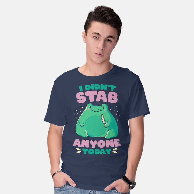 I Didn't Stab Anyone Today-Mens-Basic-Tee-eduely