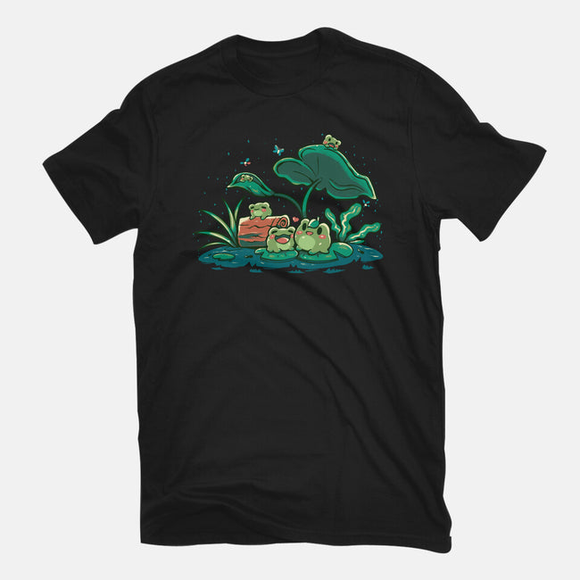 Froggy Friends-Womens-Fitted-Tee-TechraNova