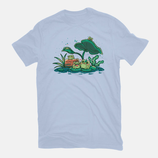 Froggy Friends-Womens-Fitted-Tee-TechraNova