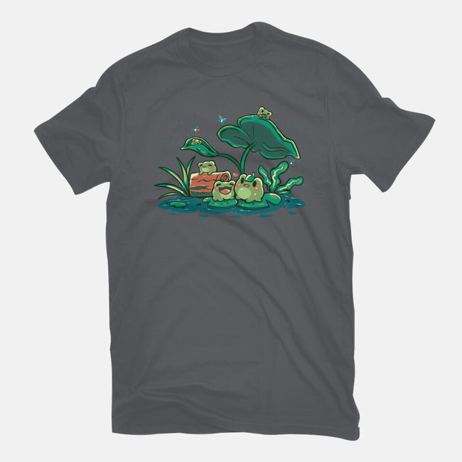 Froggy Friends-Womens-Basic-Tee-TechraNova