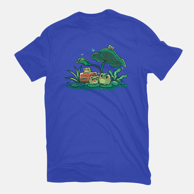 Froggy Friends-Womens-Basic-Tee-TechraNova