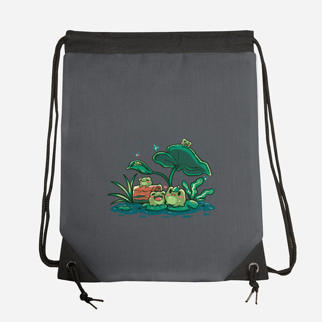 Froggy Friends-None-Drawstring-Bag-TechraNova