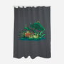 Froggy Friends-None-Polyester-Shower Curtain-TechraNova