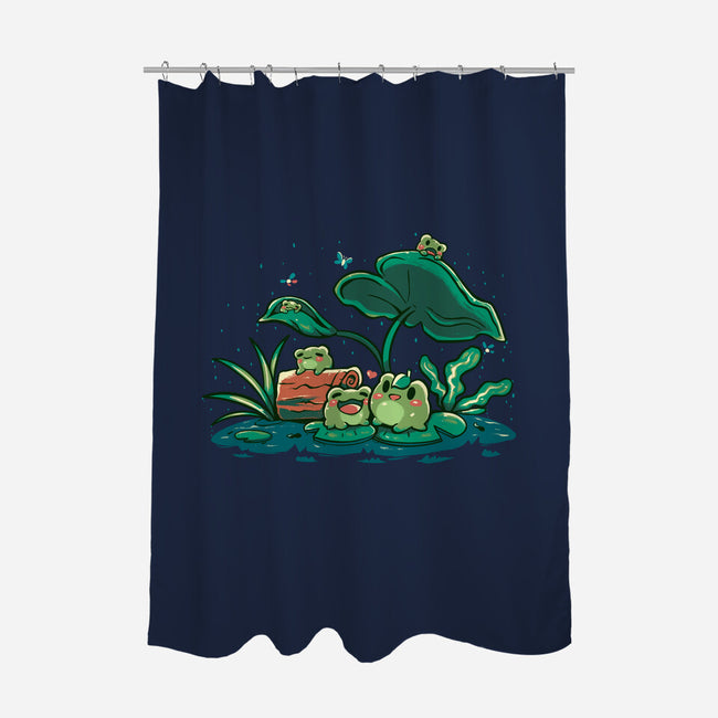 Froggy Friends-None-Polyester-Shower Curtain-TechraNova