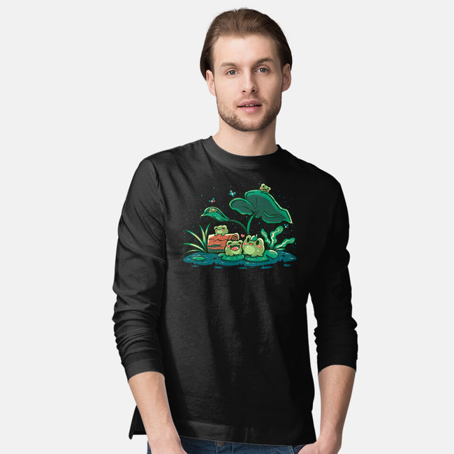Froggy Friends-Mens-Long Sleeved-Tee-TechraNova