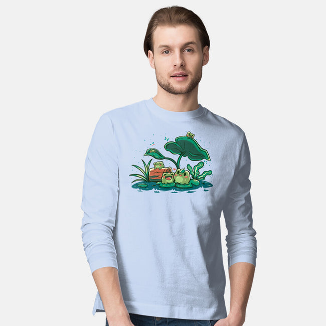 Froggy Friends-Mens-Long Sleeved-Tee-TechraNova
