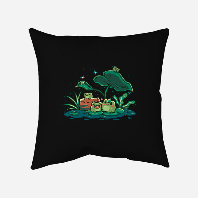 Froggy Friends-None-Removable Cover w Insert-Throw Pillow-TechraNova