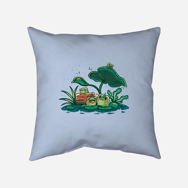 Froggy Friends-None-Removable Cover w Insert-Throw Pillow-TechraNova