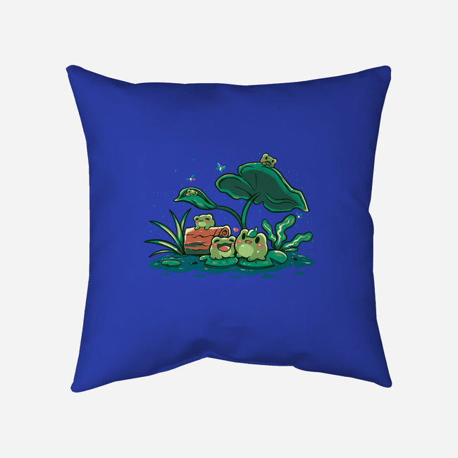 Froggy Friends-None-Removable Cover w Insert-Throw Pillow-TechraNova