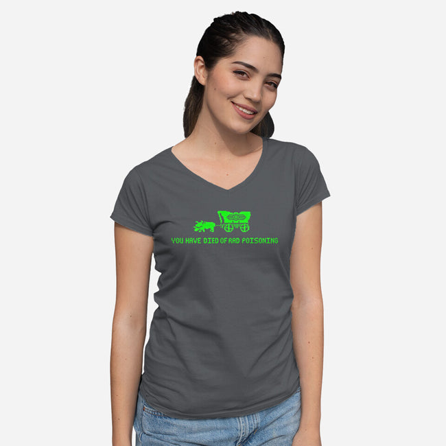 You Have Died of Rad Poisoning-womens v-neck tee-teddythulu