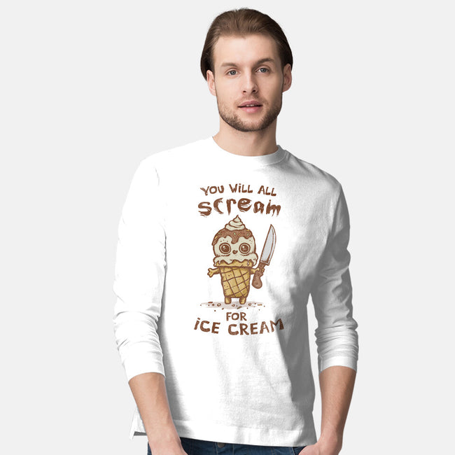 We All Scream For Ice Cream-Mens-Long Sleeved-Tee-kg07