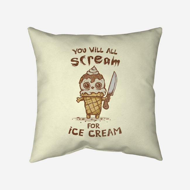 We All Scream For Ice Cream-None-Removable Cover w Insert-Throw Pillow-kg07